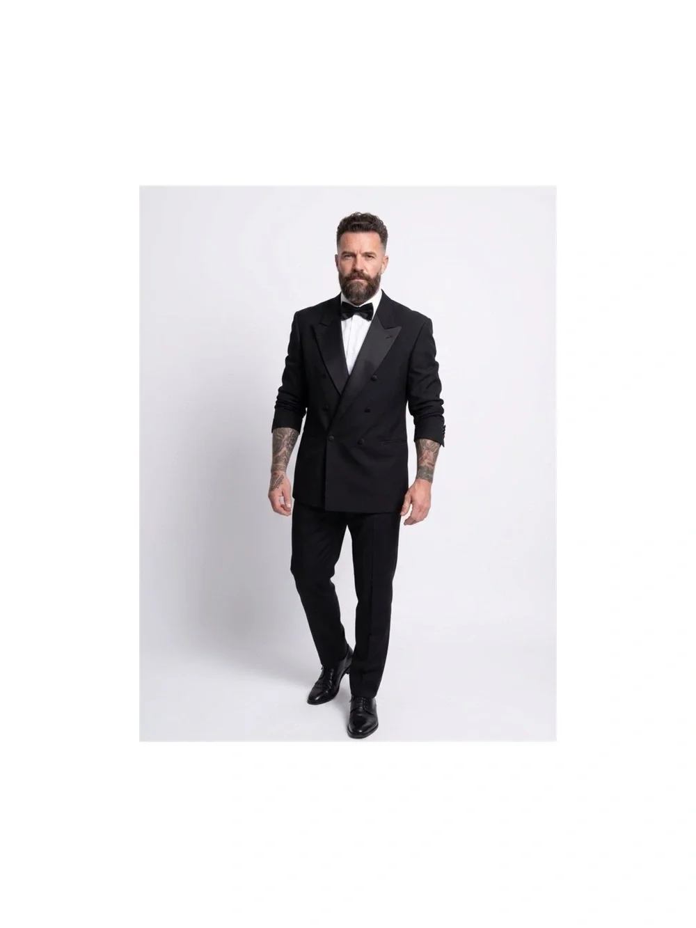 Valentino Uomo Black Pure Wool Double Breasted Blazer